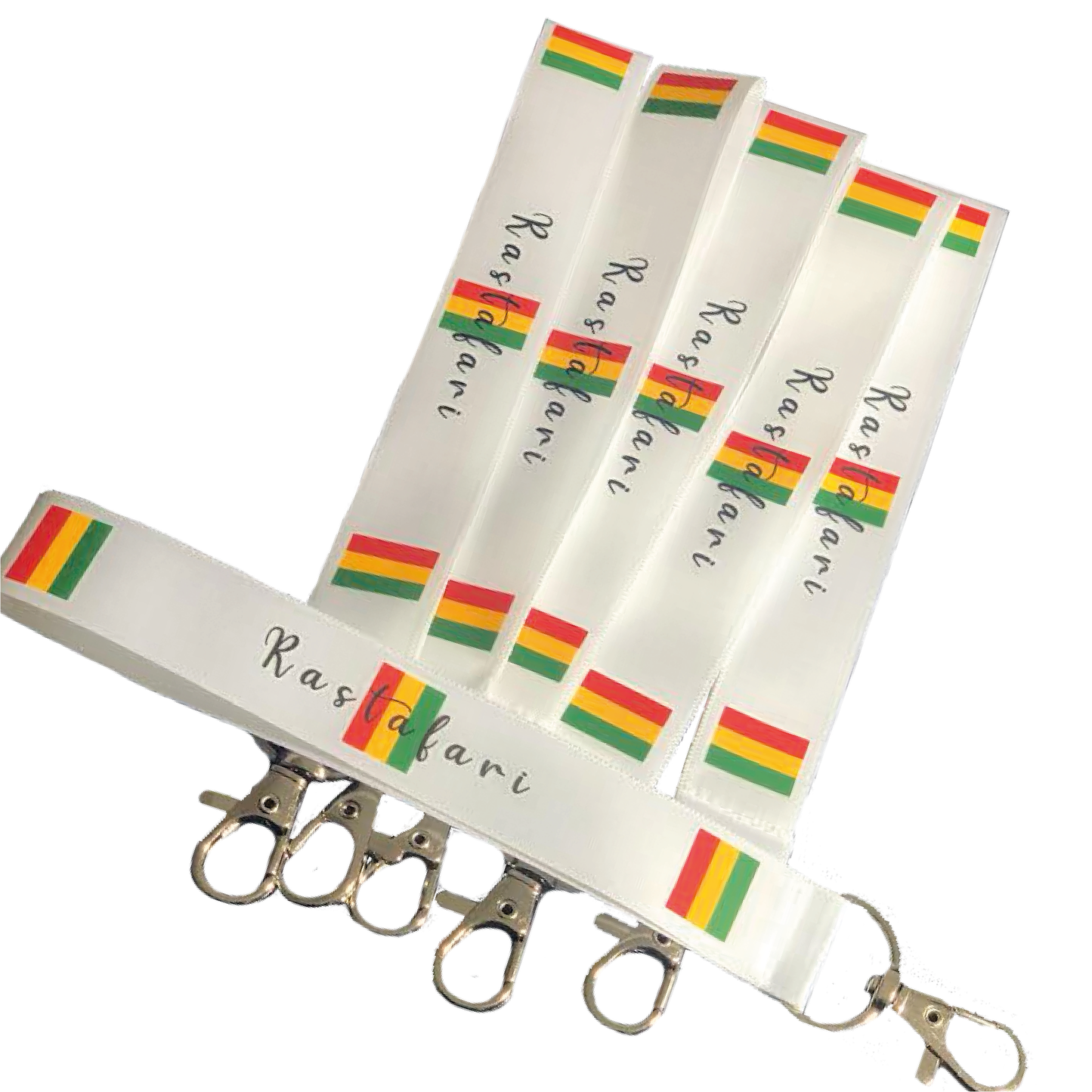 Red Gold and Green Rastafari Keychain